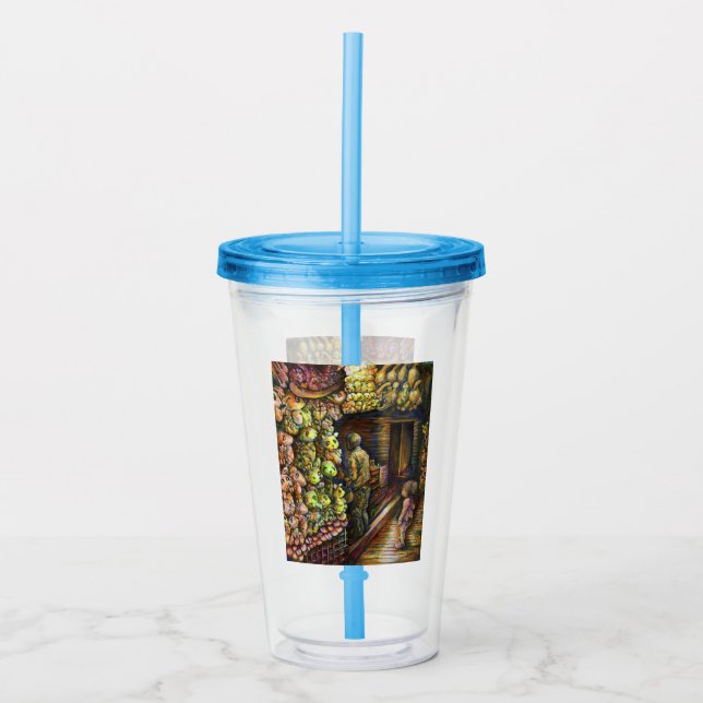 Vaso Acrílico Al norte del circo (Anverso)