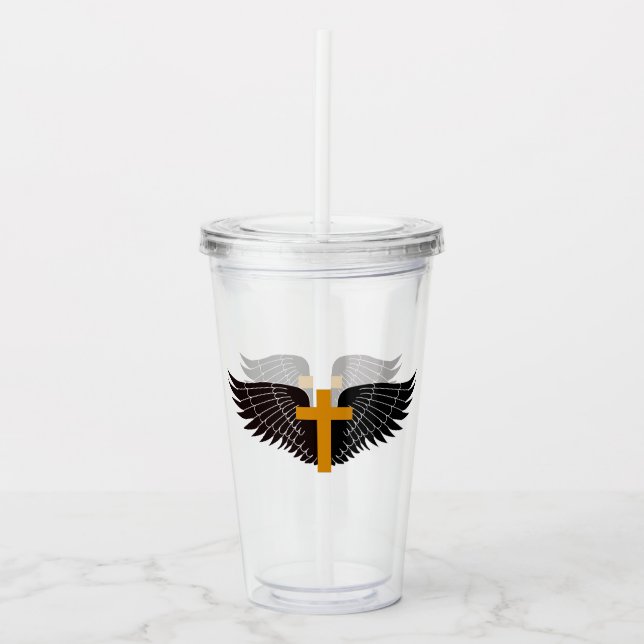 Vaso Acrílico Ala cruzada (Anverso)