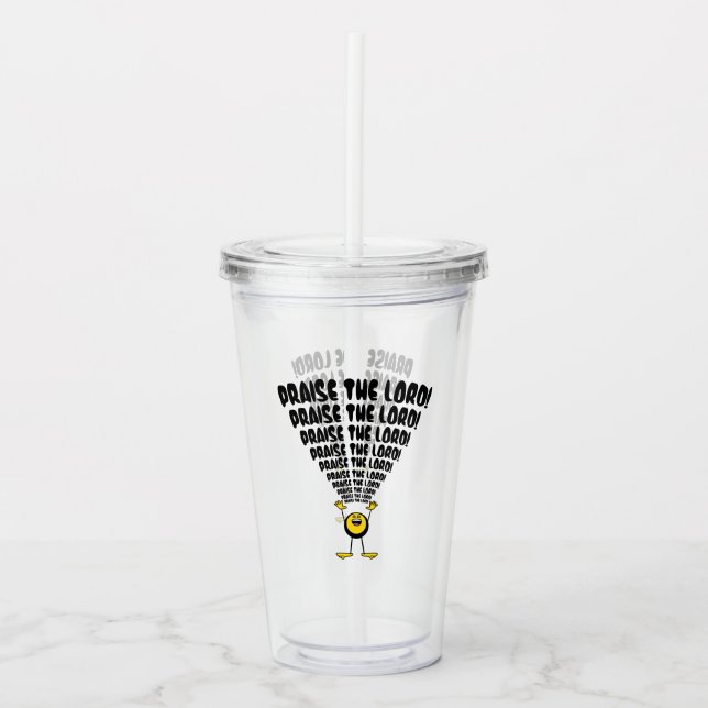 Vaso Acrílico Alabar a la Emoji del Señor (Anverso)