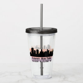 Vaso Acrílico Albany NY City Skyline