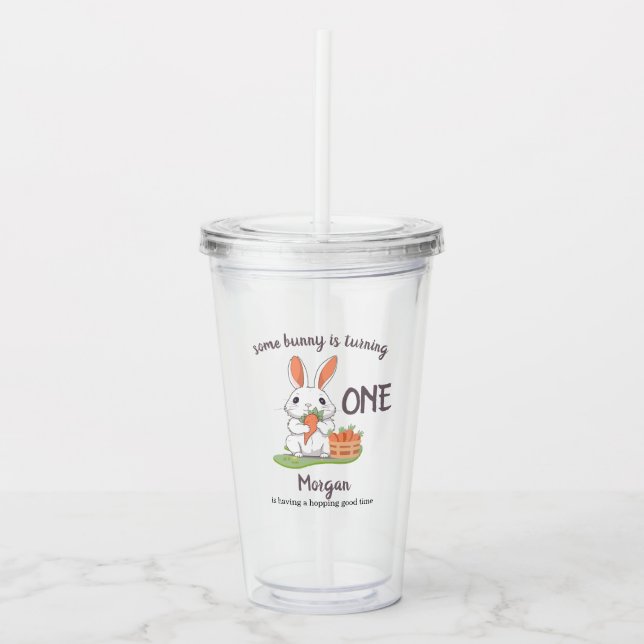 Vaso Acrílico Algunos conejitos son Chicas de un niño (Anverso)