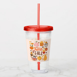 Vaso Acrílico Almohadillas de otoño