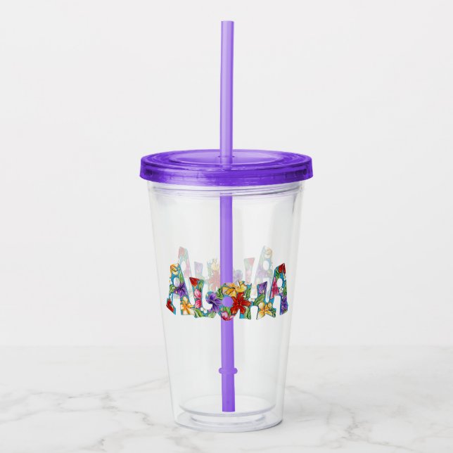 Vaso Acrílico Aloha (Anverso)