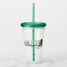 Vaso Acrílico Alquiler de vacaciones en cabaña de pino de montañ