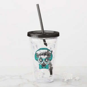 Vaso Acrílico Amante de la música del Lemur el