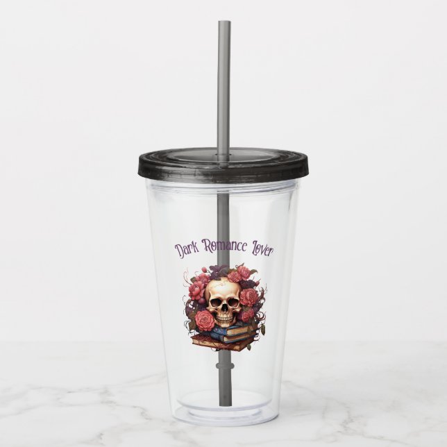 Vaso Acrílico Amante de la Romance Oscura (Anverso)