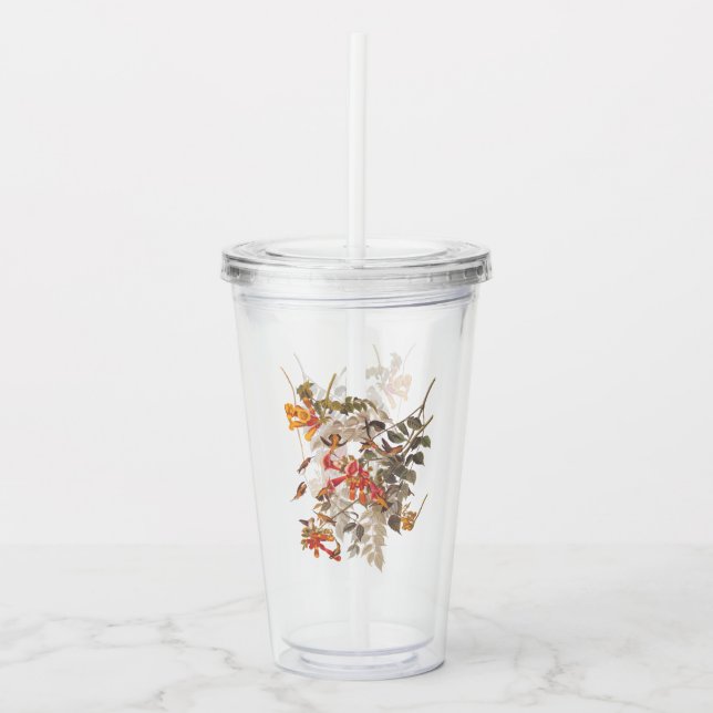Vaso Acrílico Amantes humanos y flores rotas por el rubí de Audu (Anverso)