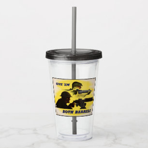 Vaso Acrílico Ambos Barriles, Industria Militar, Esfuerzo de Gue