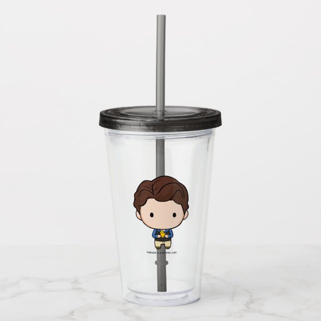 Vaso Acrílico AMIGOS™ | Chandler Chibi (Anverso)