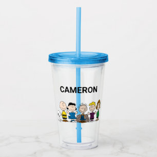 Vaso Acrílico Amigos De Maní En Una Fila