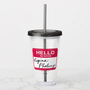 Vaso Acrílico AMIGOS™ Hola Mi nombre es Regina Phalange