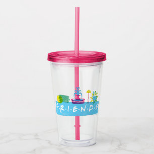 Vaso Acrílico AMIGOS™   Logotipo con iconos