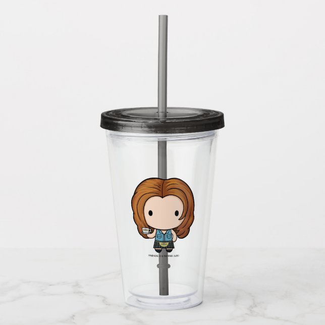 Vaso Acrílico AMIGOS™ | Rachel Chibi (Anverso)
