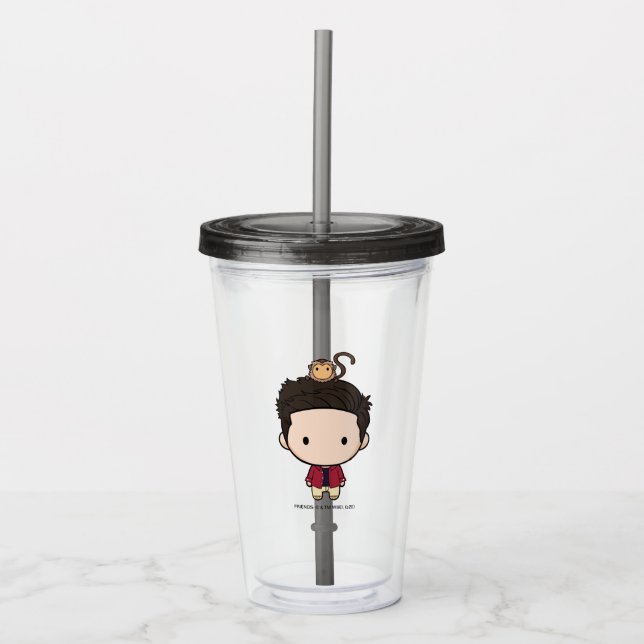 Vaso Acrílico AMIGOS™ | Ross Chibi (Anverso)