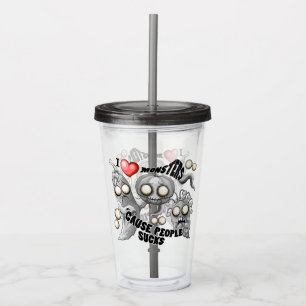 Vaso Acrílico Amo a los monstruos porque la gente se acosa
