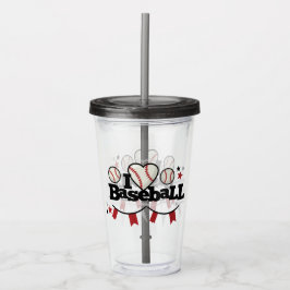 Vaso Acrílico Amo el Tumbler Acrílico de Béisbol