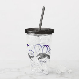 Vaso Acrílico Amo el Tumbler acrílico de Borzoi