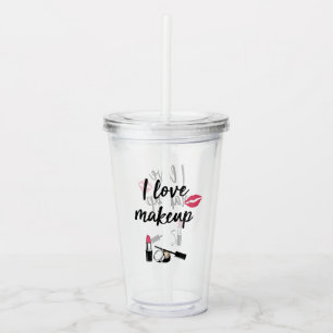 Vaso Acrílico Amo maquillaje