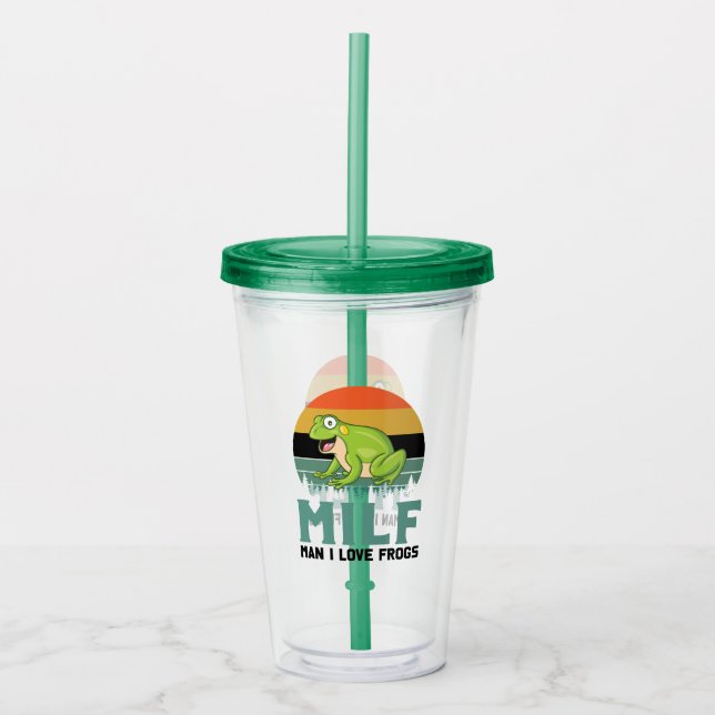 Vaso Acrílico Amor Ranas Tumbler Acrílico (Anverso)