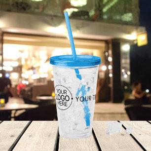 Vaso Acrílico Añadir el logotipo de la tipografía Minimalista