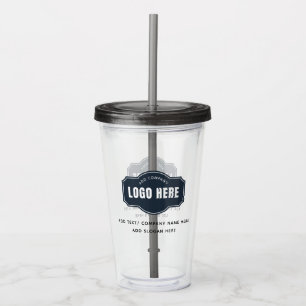 Vaso Acrílico Añadir el logotipo y el eslogan de su empresa