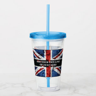 Vaso Acrílico Añadir el texto en el Cojín decorativo de la bande