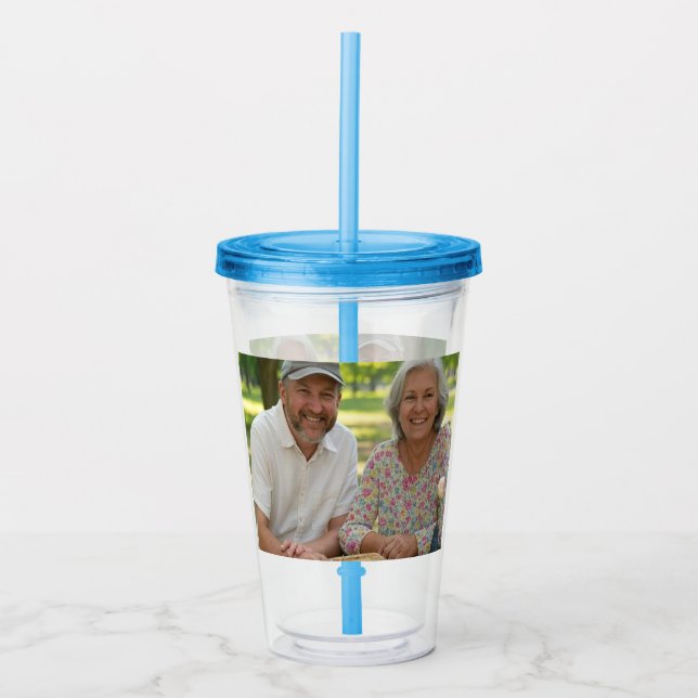 Vaso Acrílico Añadir Personalizar de foto retirado (Anverso)