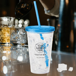 Vaso Acrílico Añadir un logotipo de tipografía simple