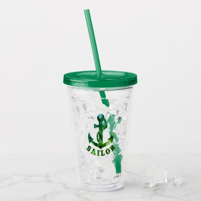 Vaso Acrílico Ancla (Anverso (hielo))