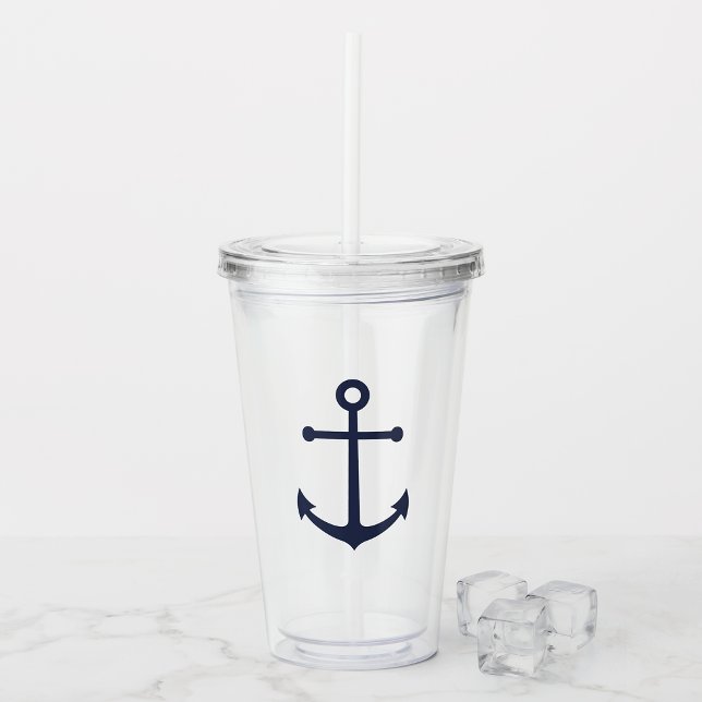 Vaso Acrílico Anclaje azul de la Marina Náutica (Subido por el creador)