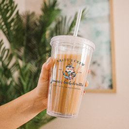 Vaso Acrílico Anclaje floral nautico | Monograma Bachelorette