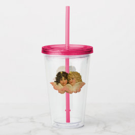 Vaso Acrílico Ángeles Victorianos