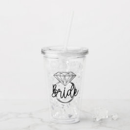 Vaso Acrílico Anillo de Compromiso de Diamante para Novia Platea