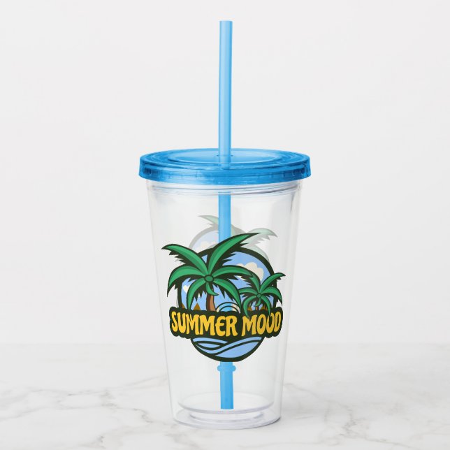 Vaso Acrílico Ánimo de verano (Anverso)