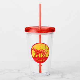 Vaso Acrílico Año del Tigre
