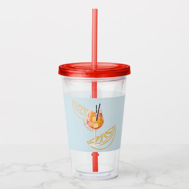 Vaso Acrílico Aperol O'Clock (Anverso)
