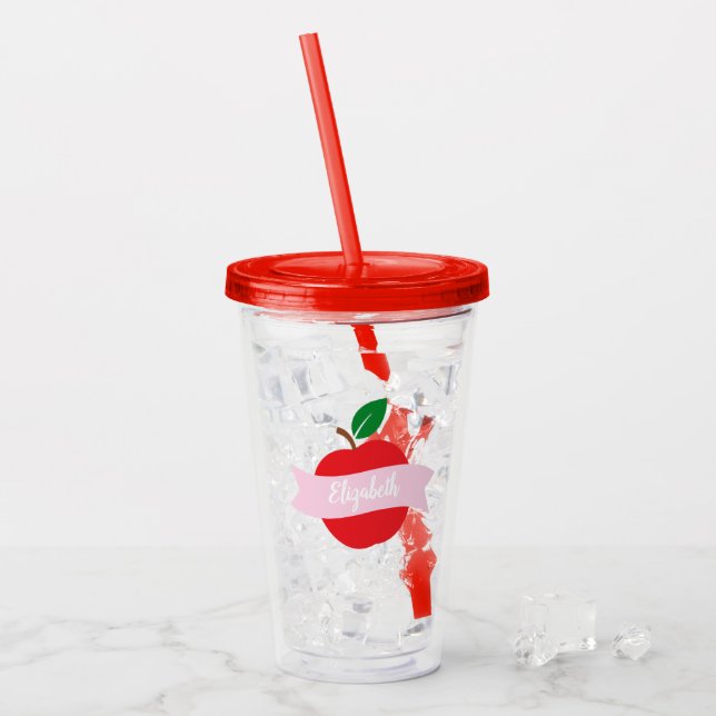 Vaso Acrílico Apple Of Our Eye Girls Birthday (Anverso (hielo))