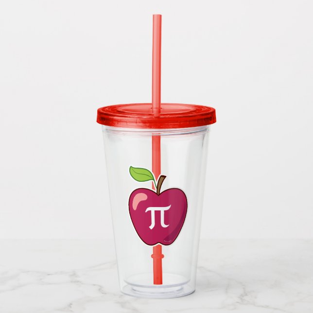 Vaso Acrílico Apple pi (Anverso)