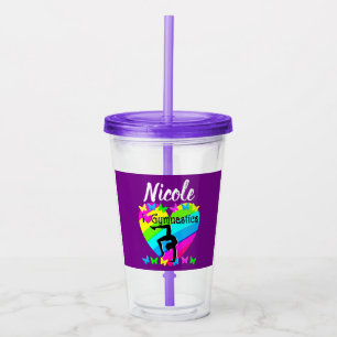 VASO ACRÍLICO APRECIANTE PÚRPURA ME ENCANTA EL DISEÑO DE GIMNAST