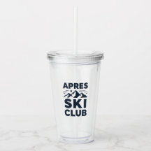 Apres Ski Club Mountain Logo - Custom Mens Winter 