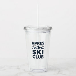 Vaso Acrílico Apres Ski Club Mountain Logo - Custom Mens Winter 
