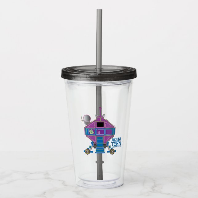 Vaso Acrílico Aqua Adolescente fuerza de hambre auto Mooninites (Anverso)