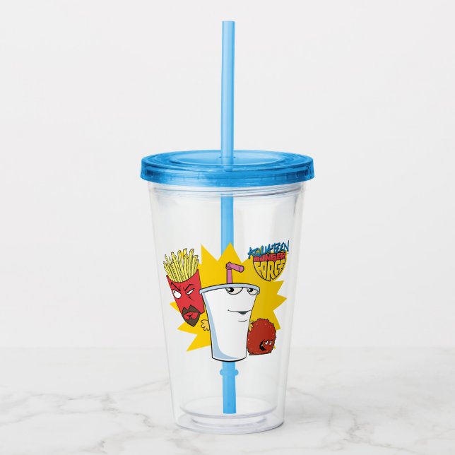 Vaso Acrílico Aqua Teen Hunger Force Explosive Graphic (Anverso)