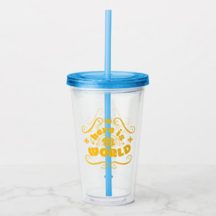 Vaso Acrílico Aquí está el mundo