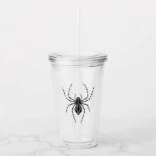 Vaso Acrílico Araña de Halloween gótica vintage
