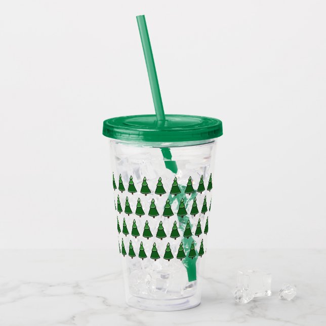 Vaso Acrílico Árboles (Anverso (hielo))