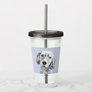 Vaso Acrílico Arreglo de inglés azul Belton Pintura de perro