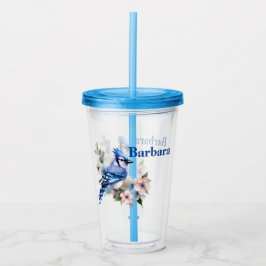 Vaso Acrílico Arrendajo Azul Personalizado