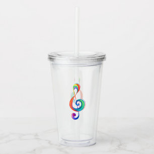 Vaso Acrílico Arroyo arcoiris estratificado