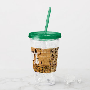 Vaso Acrílico Arte Antiguo Egipcio